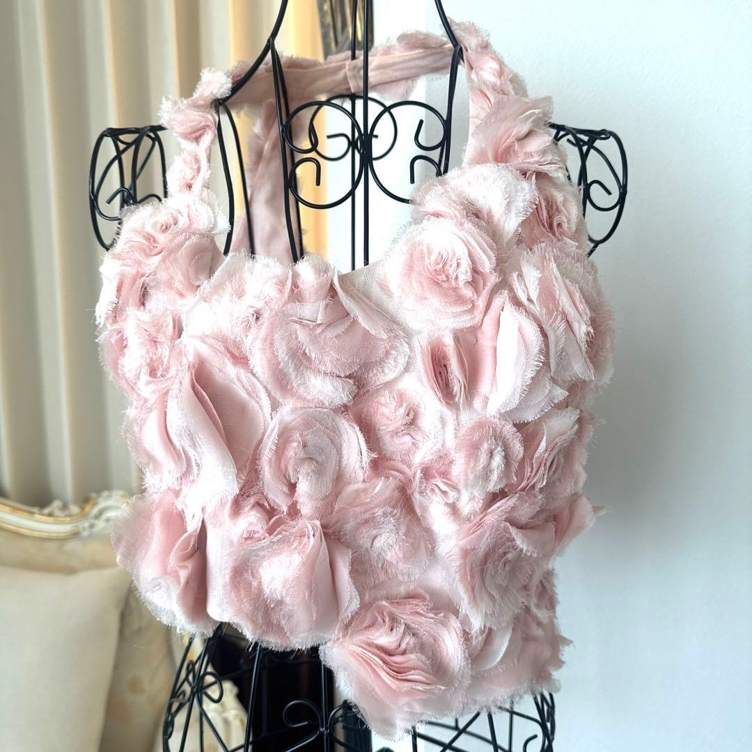 CHANEL フラワーモチーフキャミソール 38