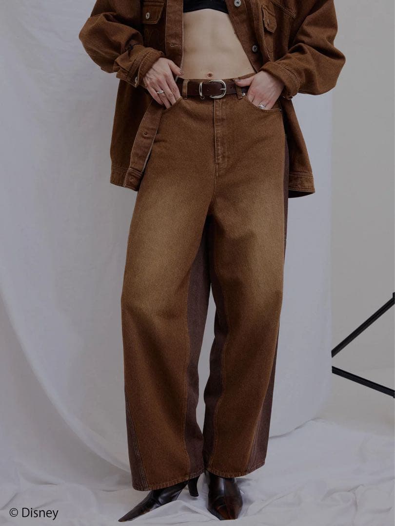 【正規品】Ameri MICKEY DESIGN DENIM PANTS