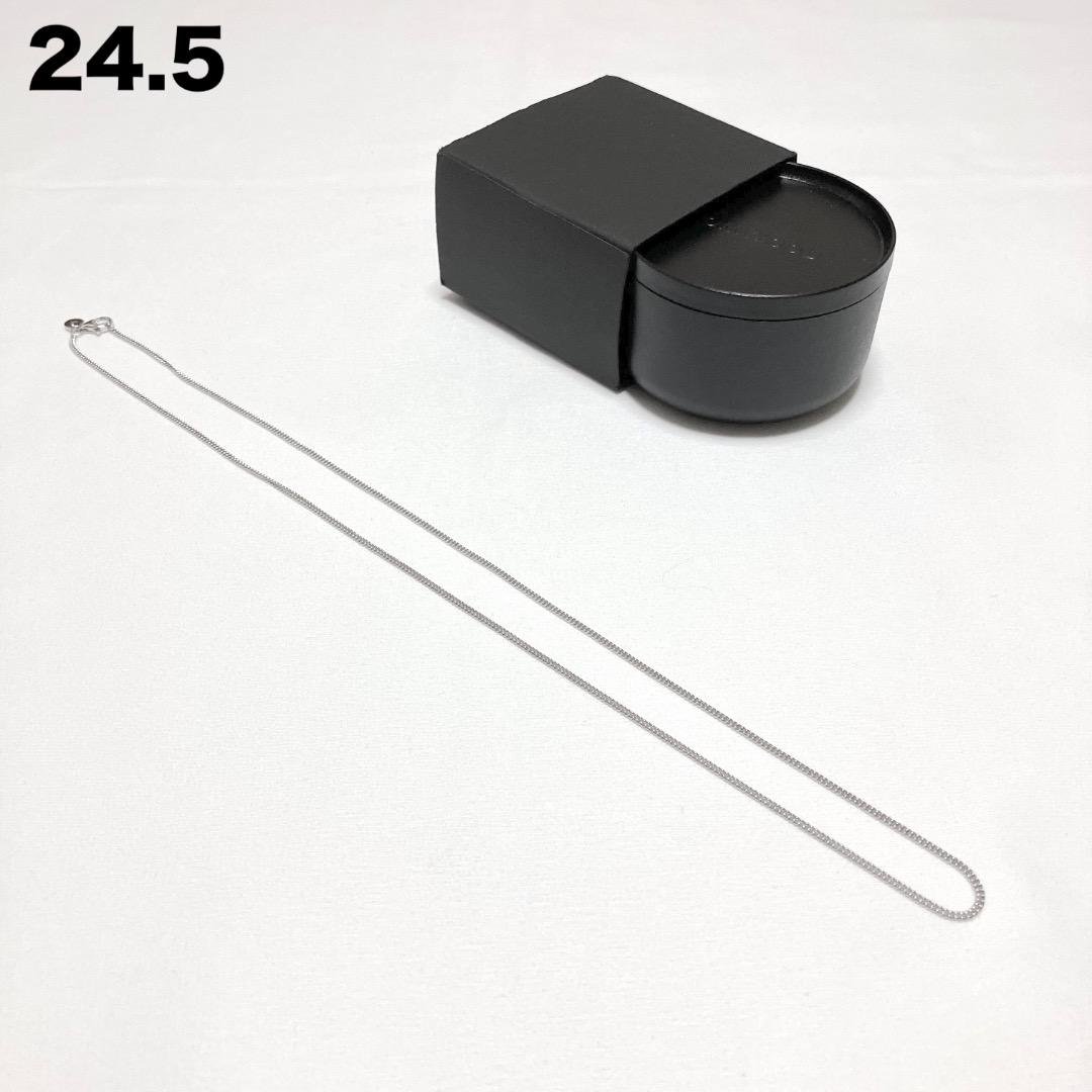 新品 24.5 TOMWOOD カーブチェーンネックレス スリム 銀 15751