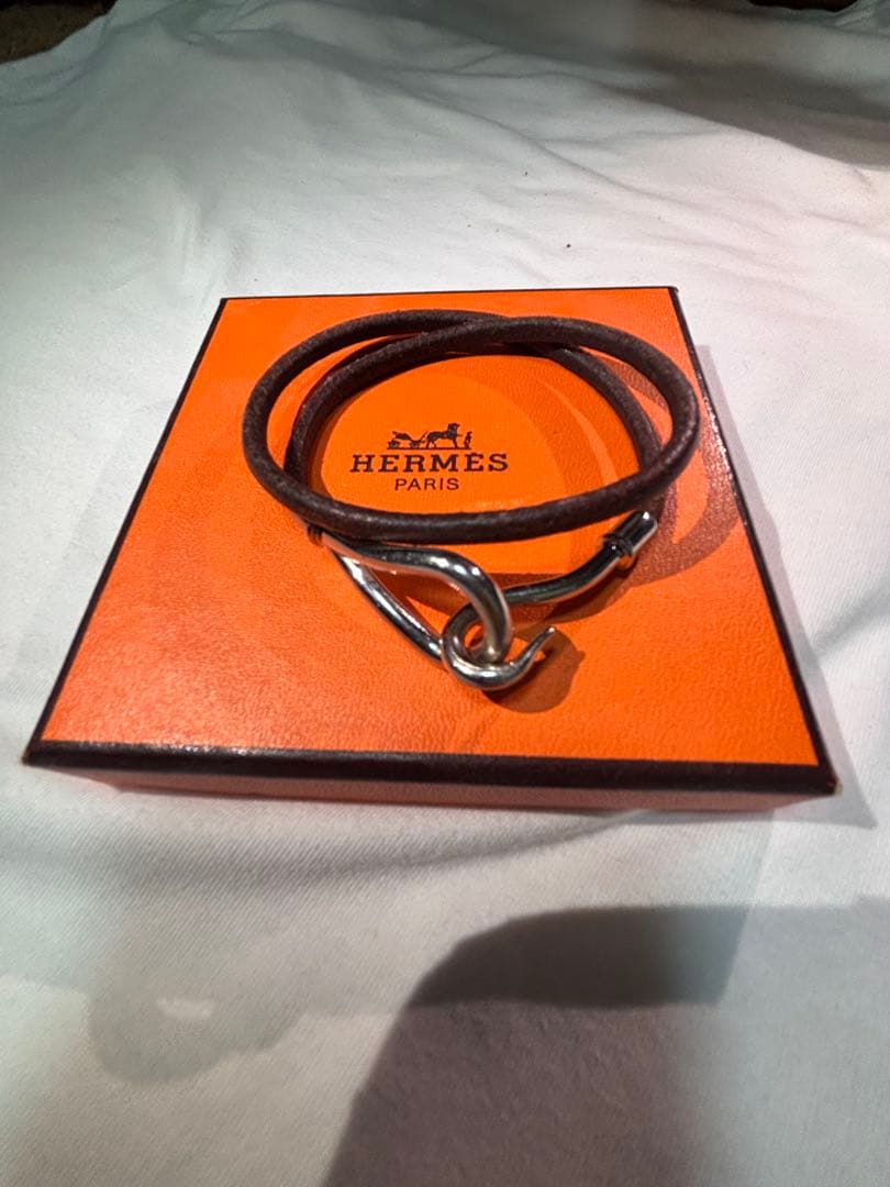 HERMES ジャンボ レザーブレスレット 箱付き