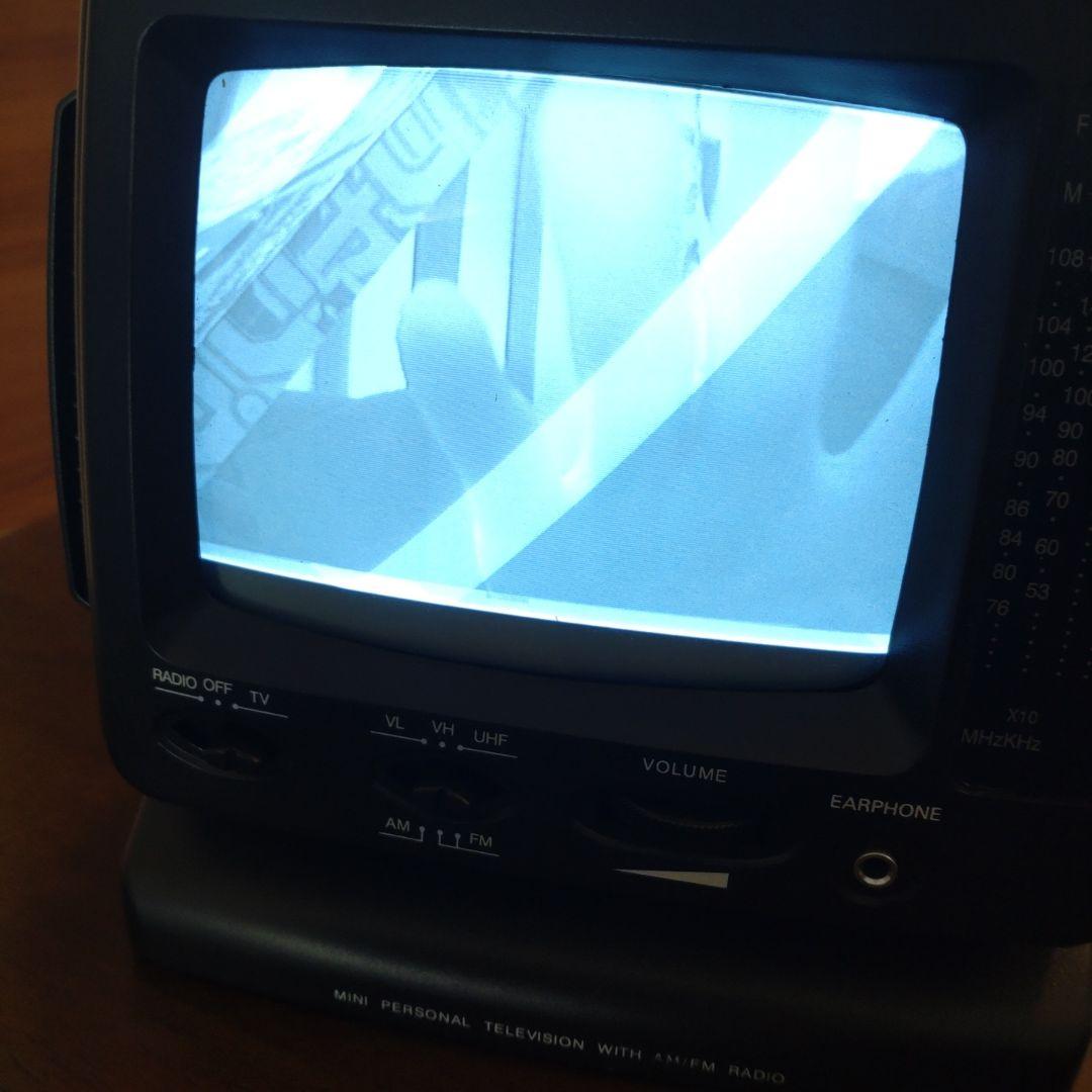 【ジャンク】ポータブルテレビ　TC-500M　モノクロ　監視カメラ　レトロ　平成