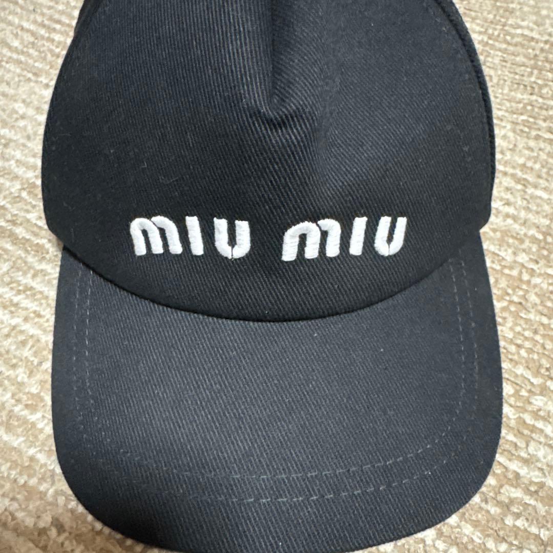 Miu Miu ドリル　ベースボールキャップ　Mサイズ