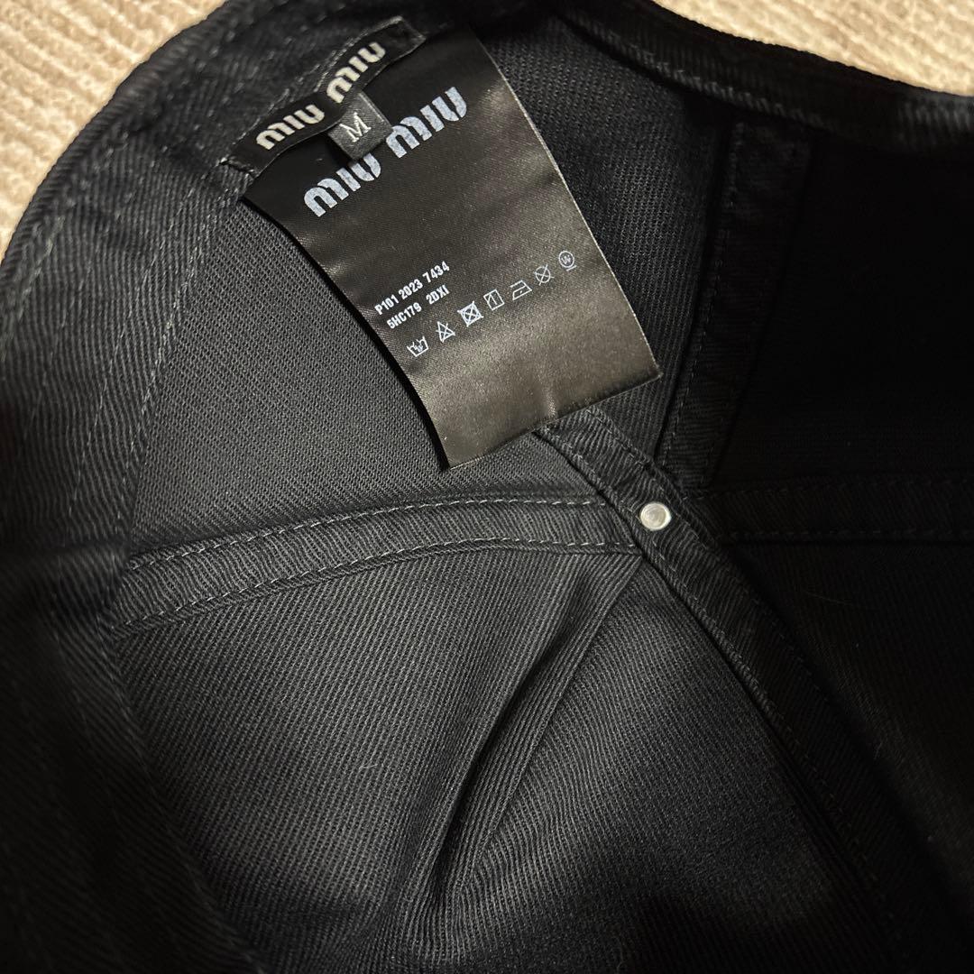 Miu Miu ドリル　ベースボールキャップ　Mサイズ