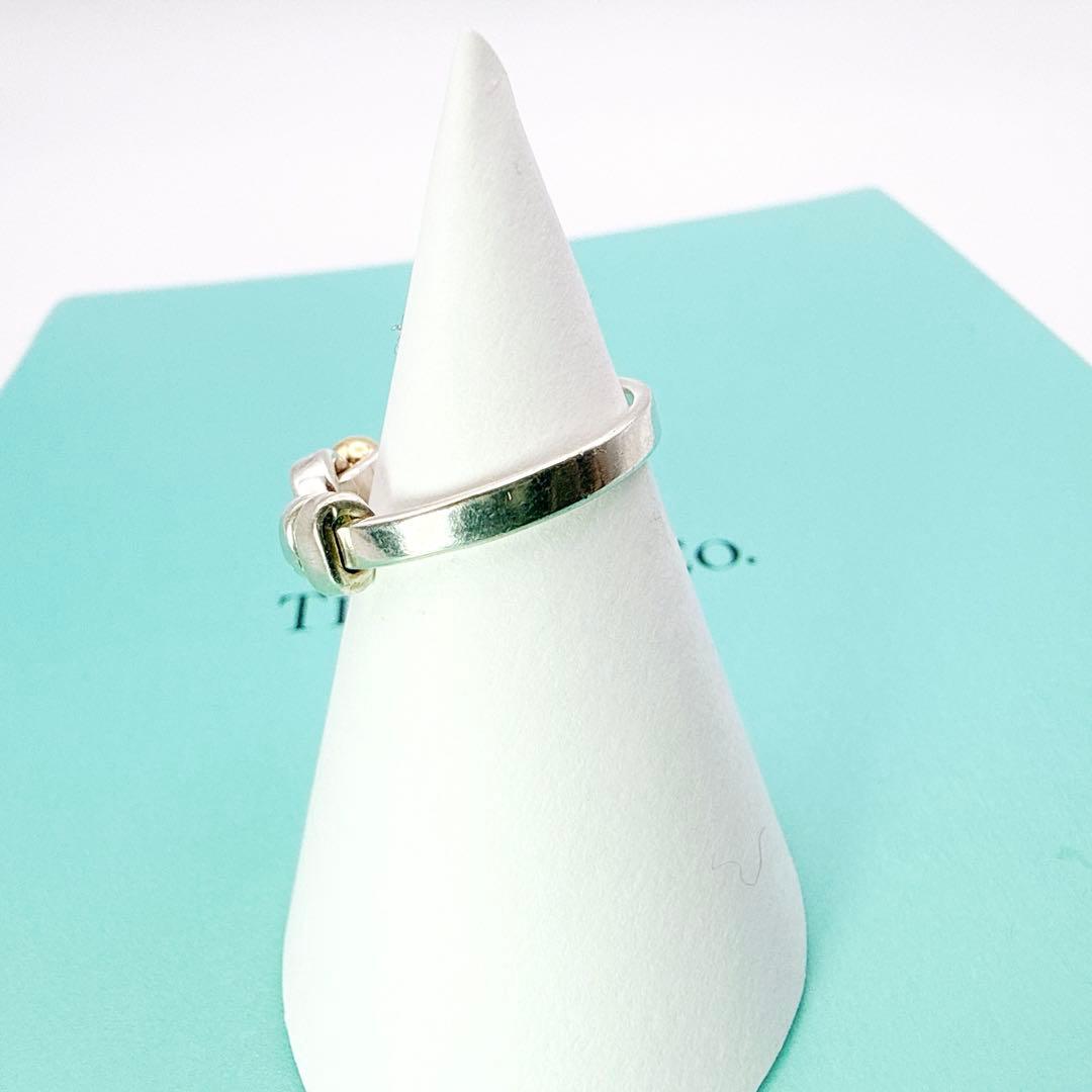 3014-6 人気✨Tiffany フック＆アイ　ラブノット　リング　11号