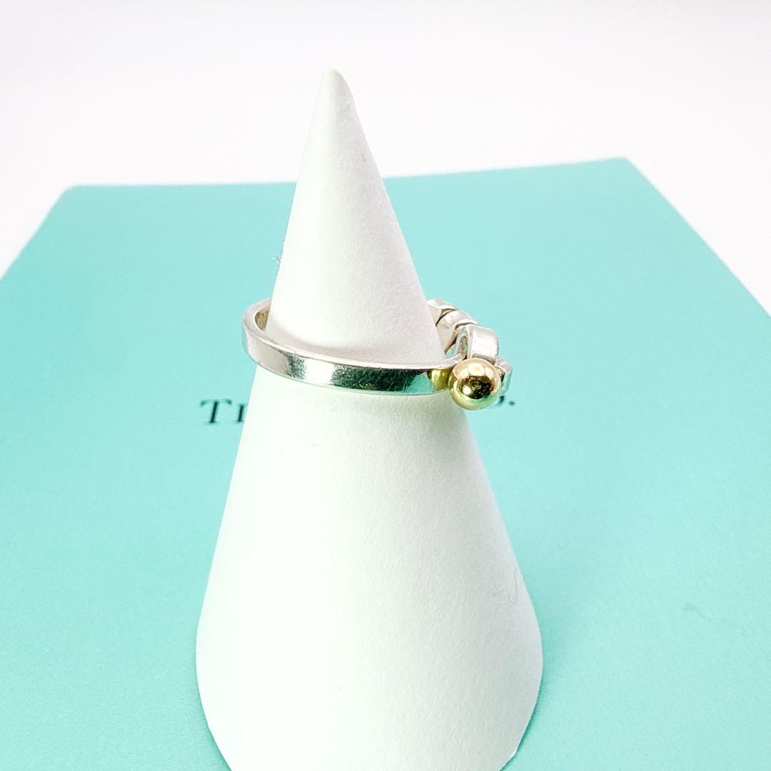 3014-6 人気✨Tiffany フック＆アイ　ラブノット　リング　11号