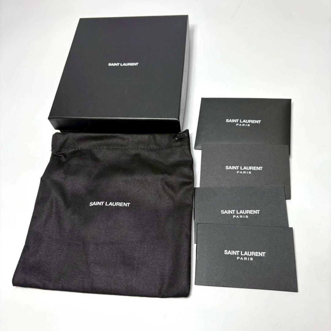 サンローラン　キーリング　キーホルダー　カサンドラ　YSLロゴ　レザー2way.