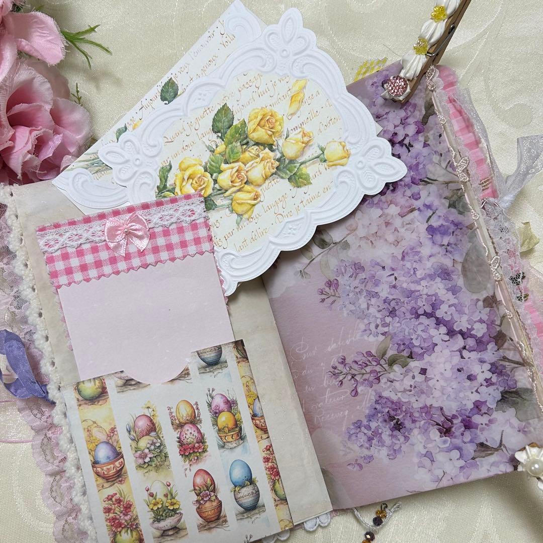 薔薇とレースのジャンクジャーナル・雑記帳　Happy Easter