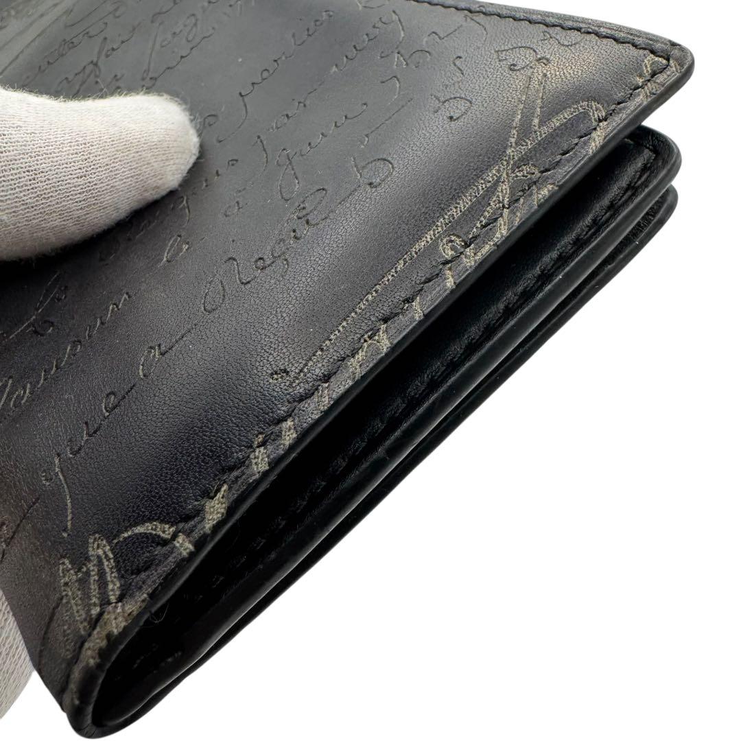美品　ベルルッティ　長財布　サンタル　カリグラフィ　スクリットレザー　ブラック