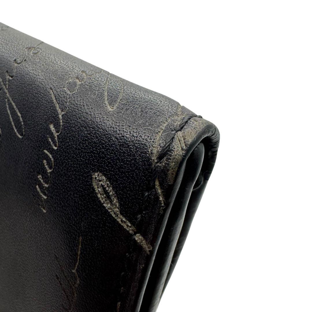 美品　ベルルッティ　長財布　サンタル　カリグラフィ　スクリットレザー　ブラック