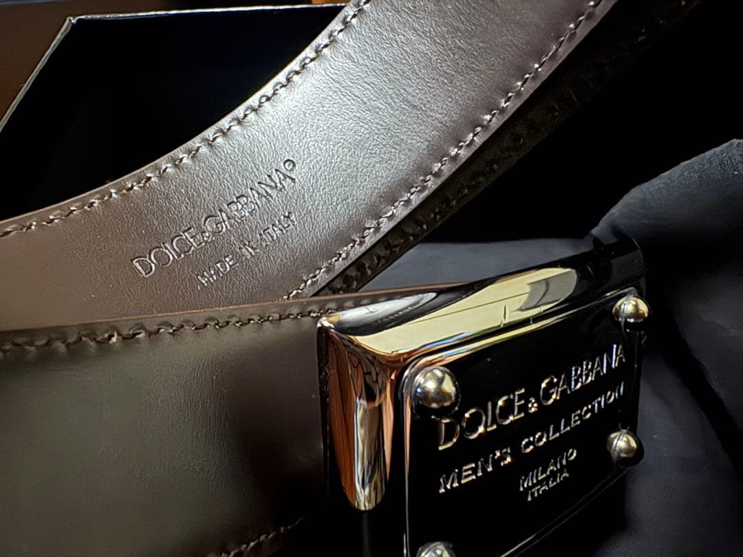 Dolce & Gabbana ドルガバ　メンズ ベルト ダークブラウン