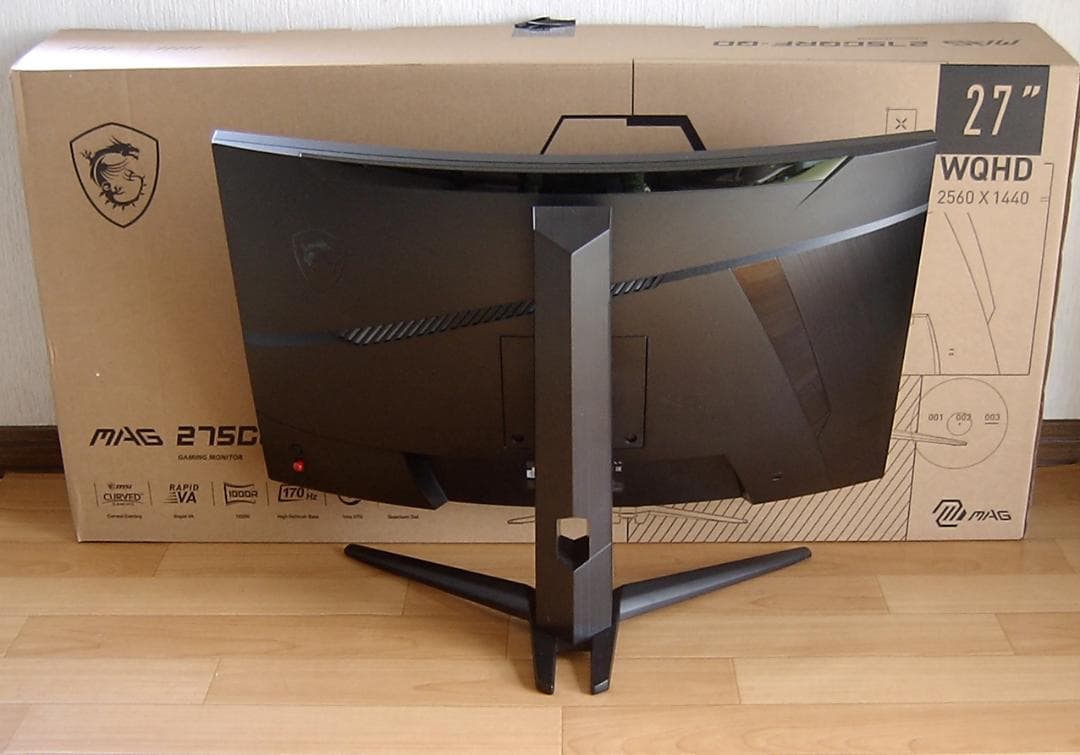 MSI MAG 275CQRF-QD 27インチ 曲面液晶 WQHD 量子ドット