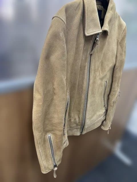 NANOUNIVERSE ナノユニバース ベージュ シングルライダースジャケット