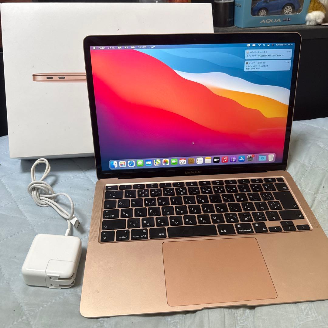 MacBook Air M1ゴールド 充電器付きメモリ8GB SSD256GB