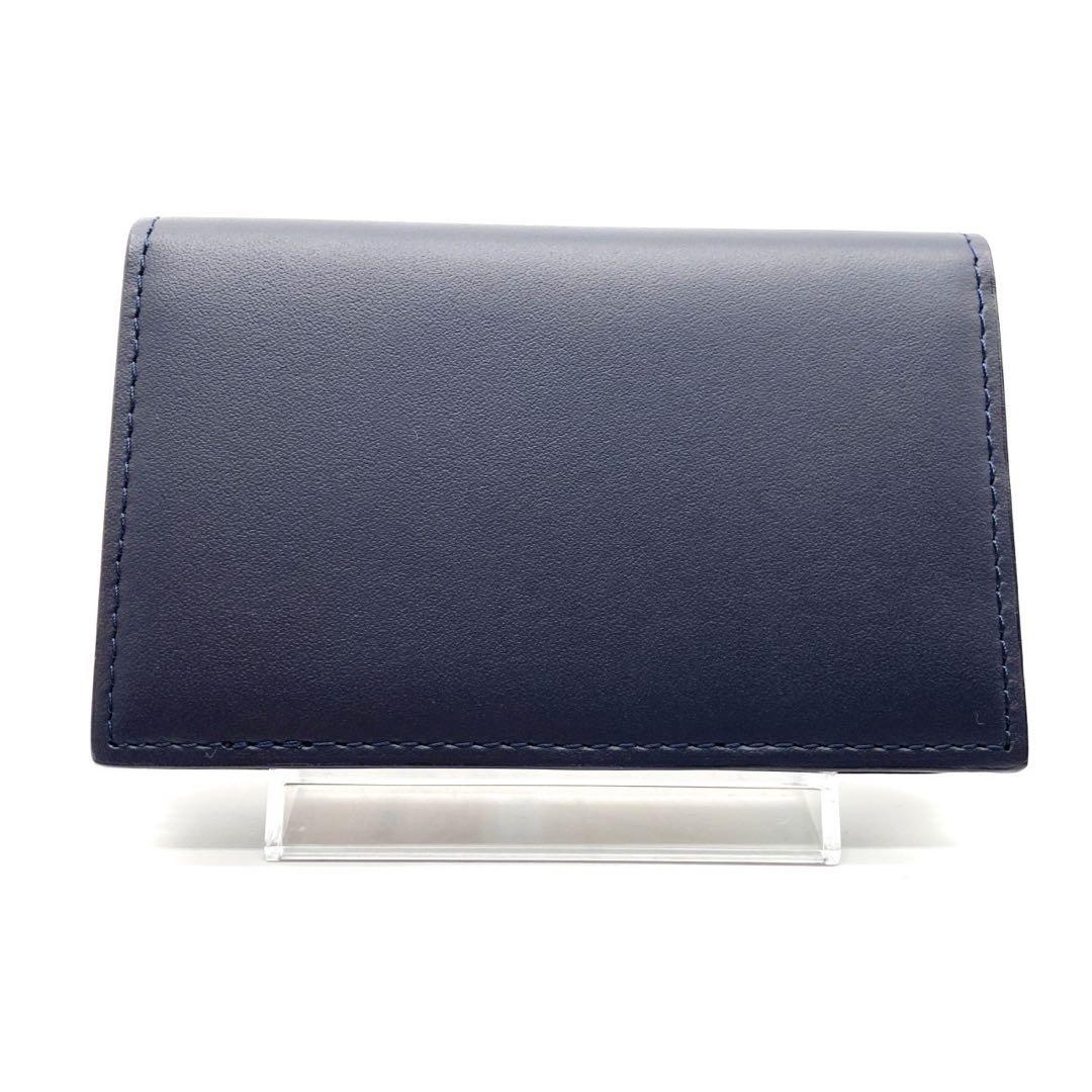 極美品 PaulSmith 名刺入れ カードケース ネイビー レザー