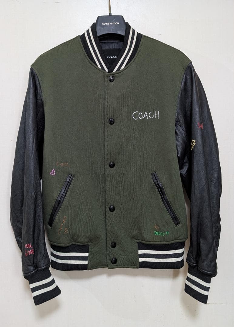 年始セール 12万 コーチ ダイアリー スクリプト バーシティ ジャケット XS