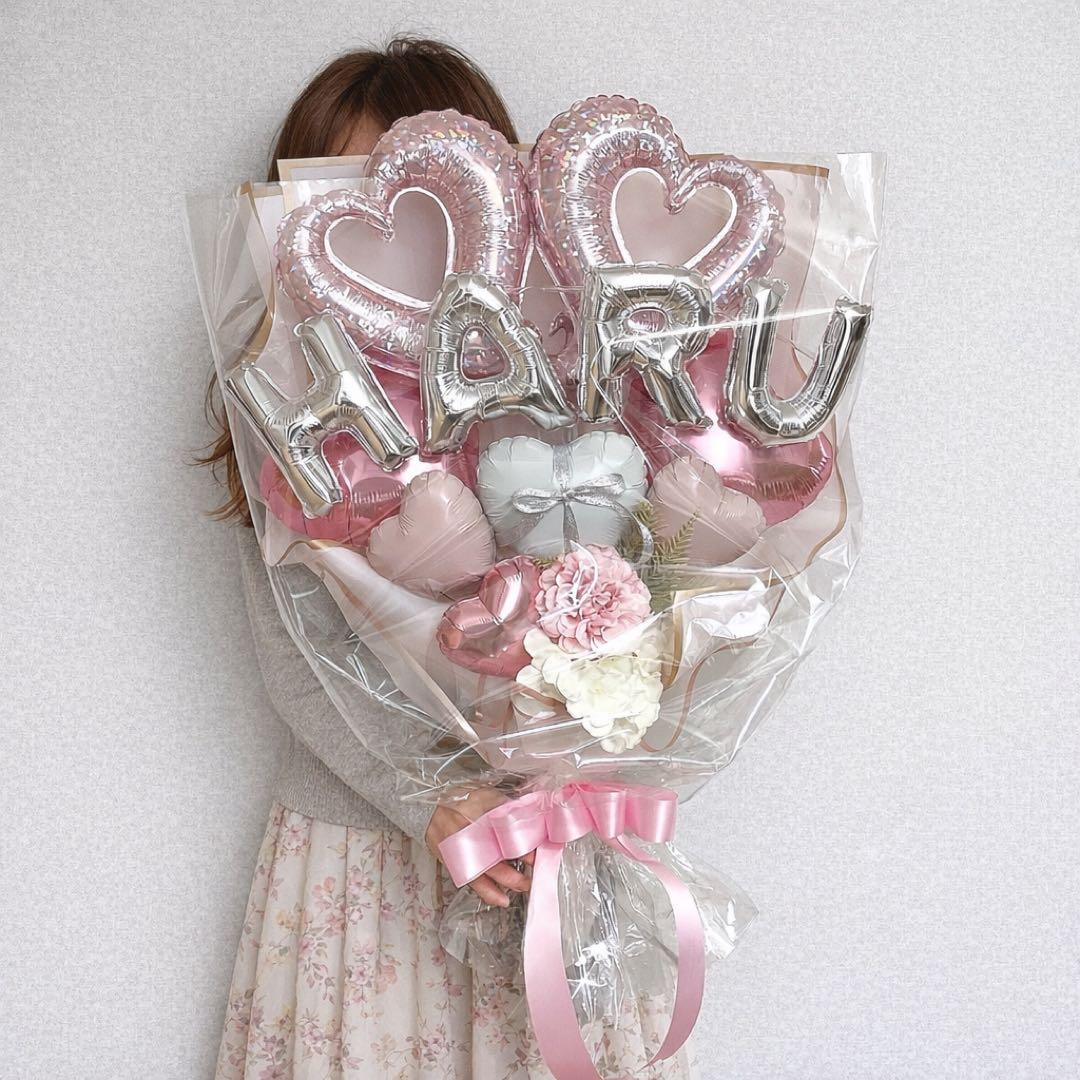 【⭐️】バルーンブーケLLサイズ　パステルピンク（引き取り限定）