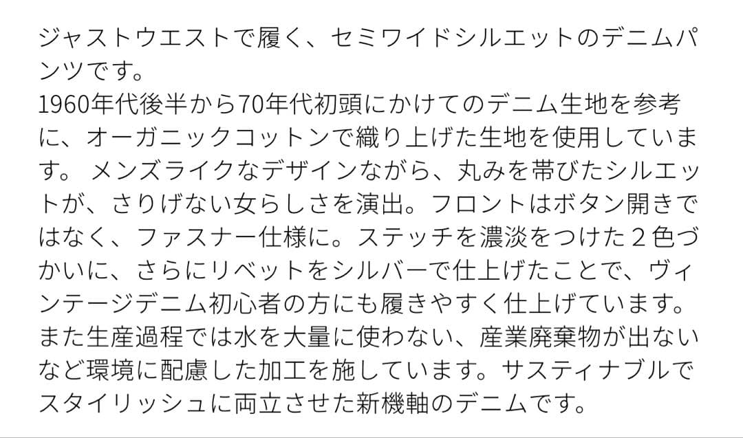 THE SHINZONE シンゾーン　★☆ ハドソンDENIM 32サイズ