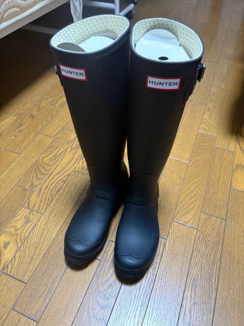 HUNTER ハンター ブラック ロングレインブーツ UK 5(24cm)