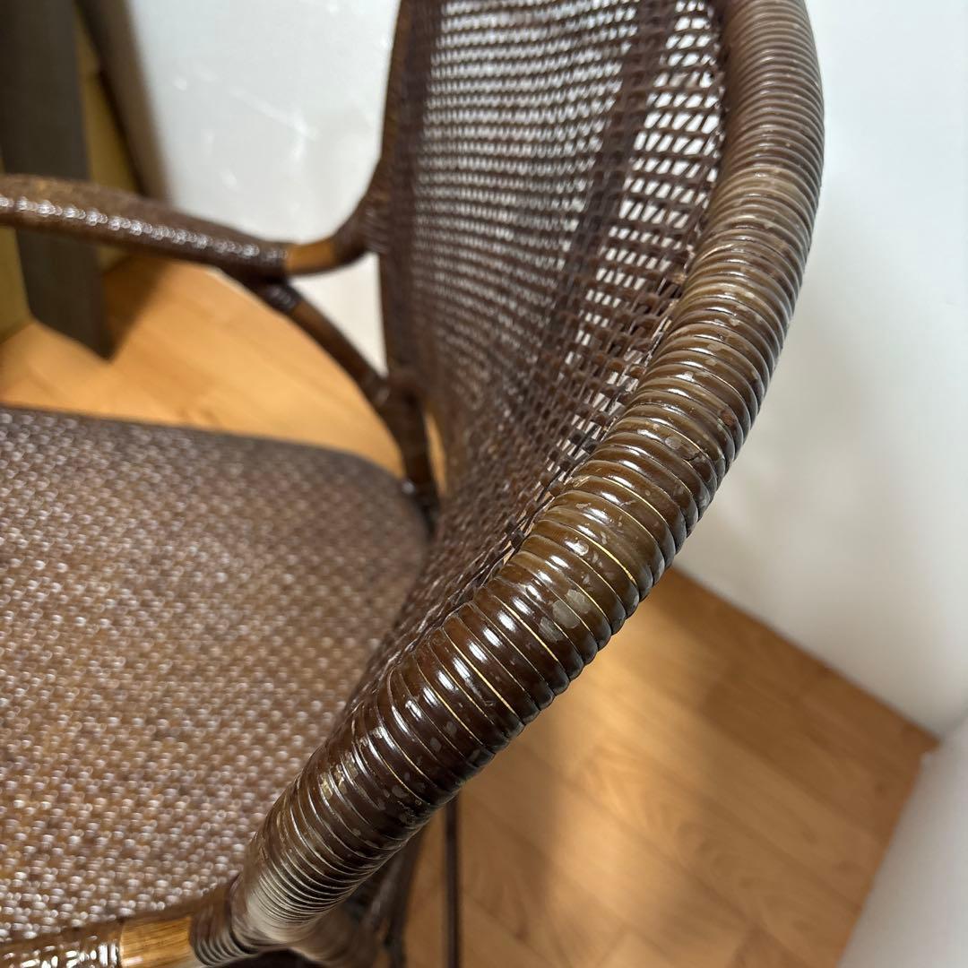 ヤマカワラタン　アームチェア　籐製　ラウンジチェア　Yamakawa