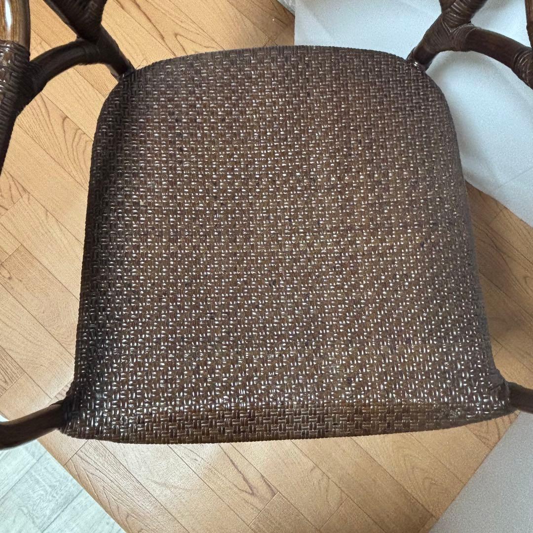 ヤマカワラタン　アームチェア　籐製　ラウンジチェア　Yamakawa