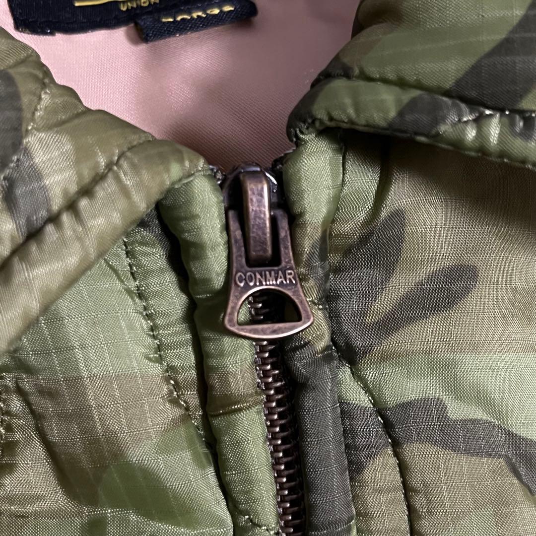 美品！HOUSTON ベトジャン　キルティングL 刺繍　中綿　ミリタリー　マップ