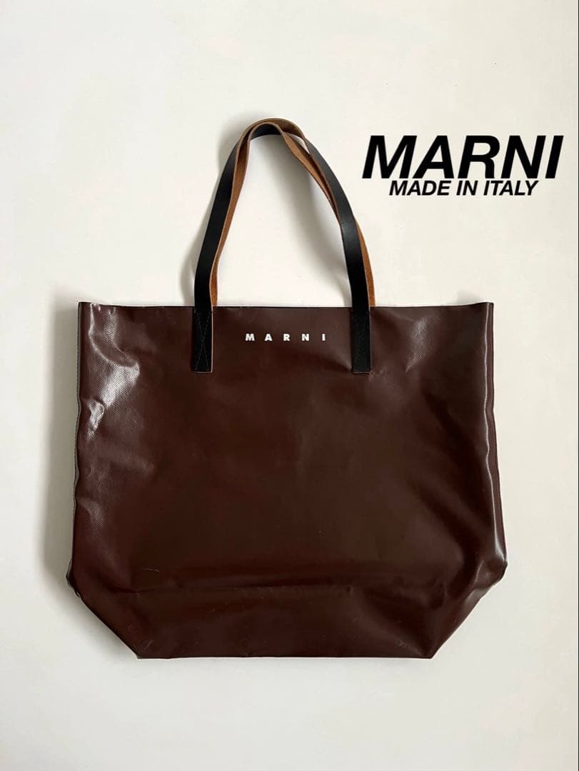 バッグ MARNI PVC TRIBECA HORIZONTAL TOTE BAG