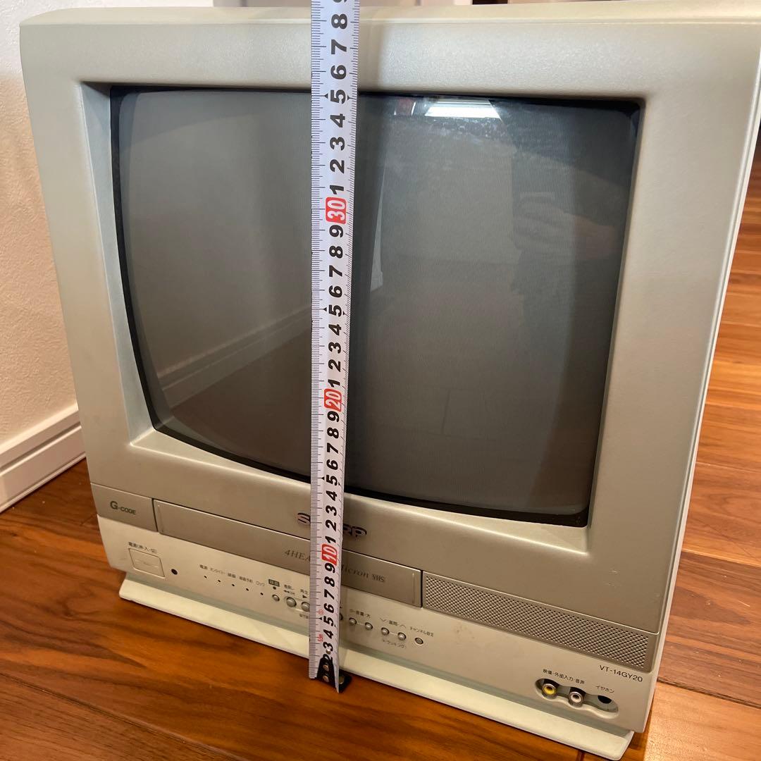 【動作品】SHARP ブラウン管テレビ VHS一体型 VT-14GY20 レトロ