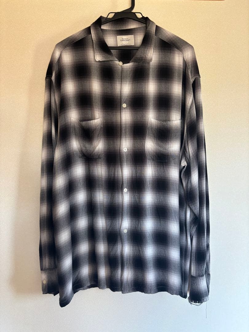 PENNEY'S TOWNCRAFT 長袖ネルシャツ ブラック・ホワイトチェック