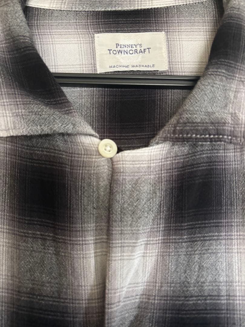 PENNEY'S TOWNCRAFT 長袖ネルシャツ ブラック・ホワイトチェック