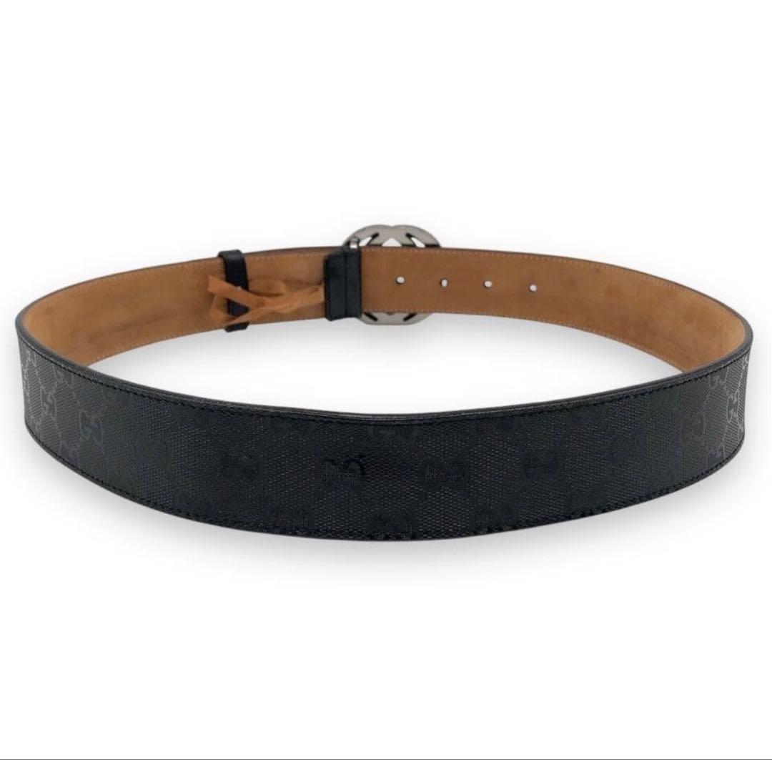 Gucci ブラック GGパターン ベルト