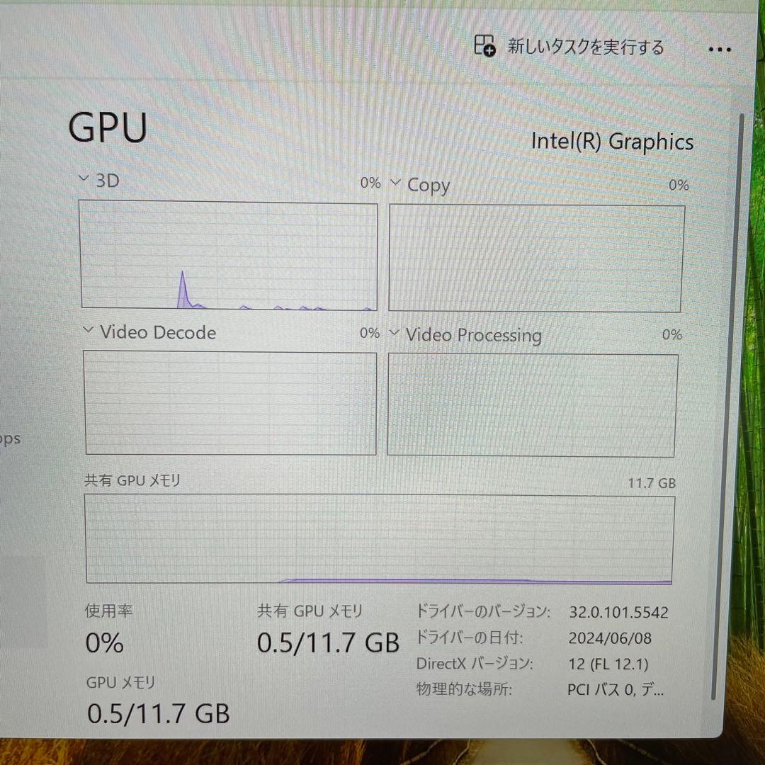 Core Ultra 7 155U 12コア 24GBメモリ 500GBSSD