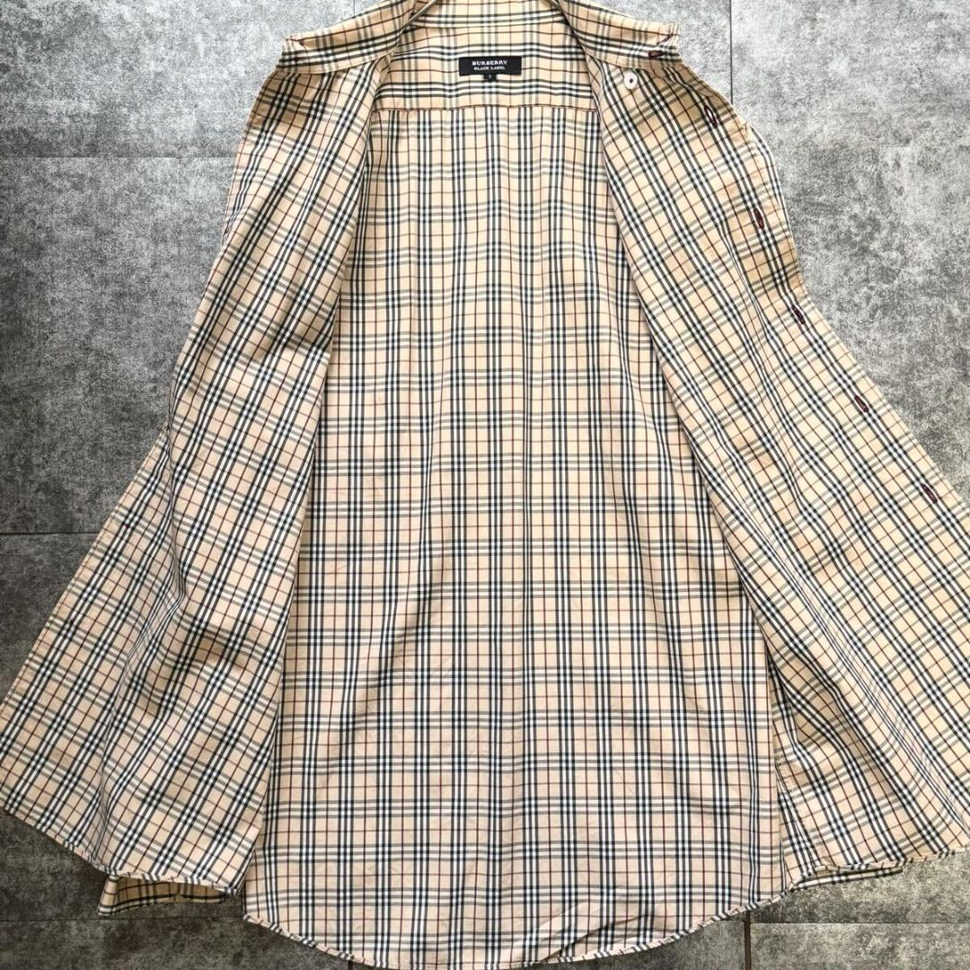 【極美品】バーバリーブラックレーベル ノバチェック 長袖シャツ 羽織り