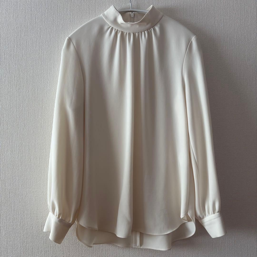 Theory セオリー　Classic Crepe スタンドカラーブラウス