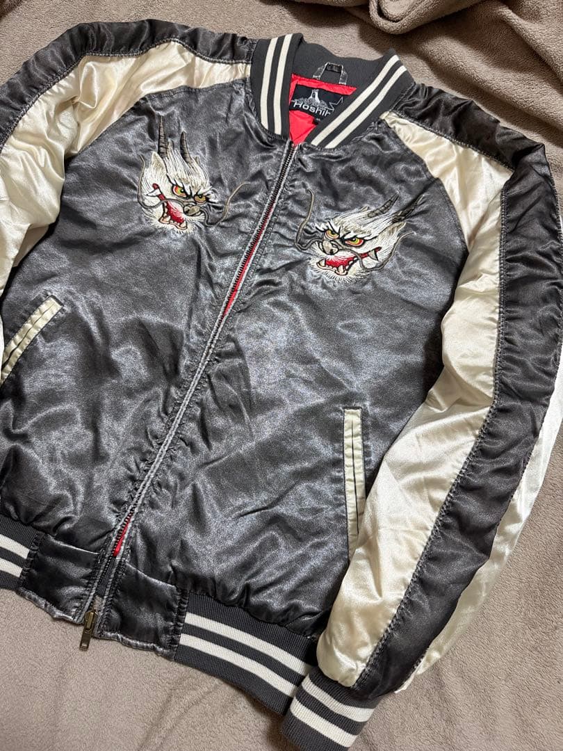 未使用近 日本製 Hoshihime 龍限定 スカジャン サテン vintage