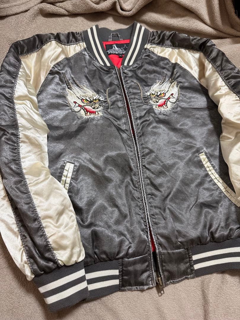 未使用近 日本製 Hoshihime 龍限定 スカジャン サテン vintage