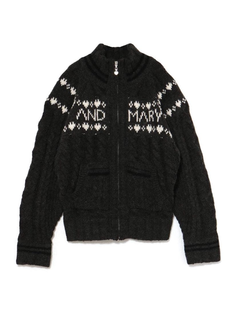 トップス andmary Mary knit cowichan gray