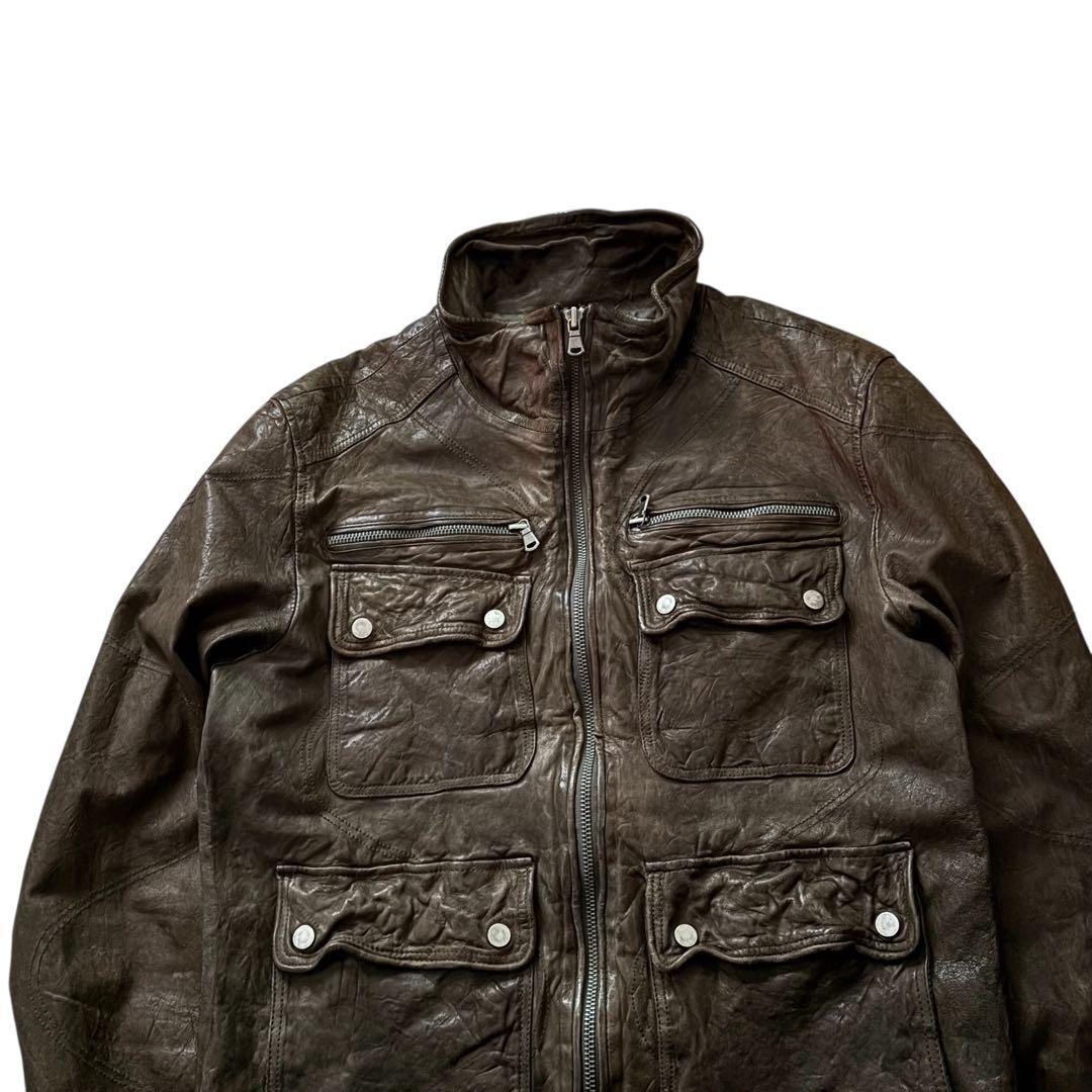 ジャケット・アウター archive gimmick Leather jacket y2k M