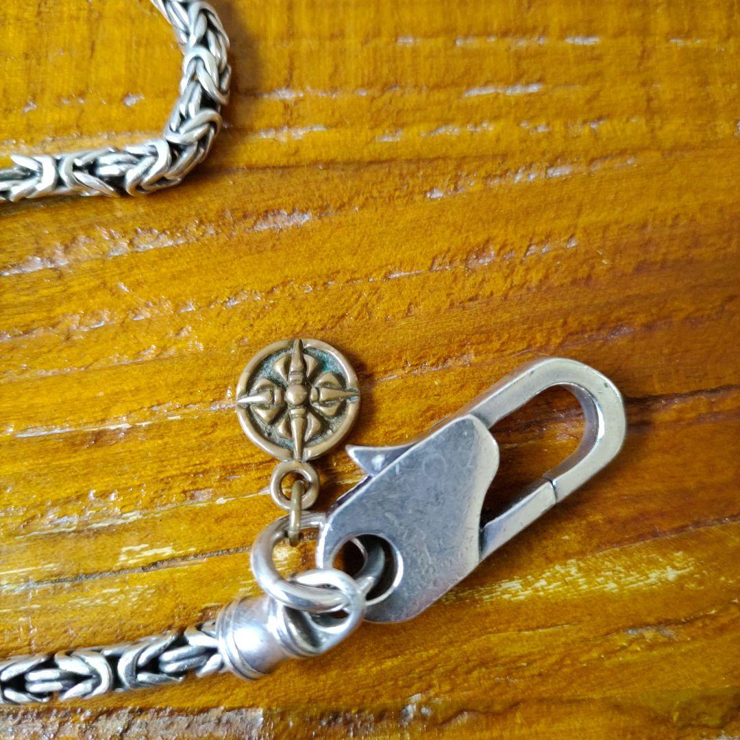 ghamballaシルバーウオレットチェーン