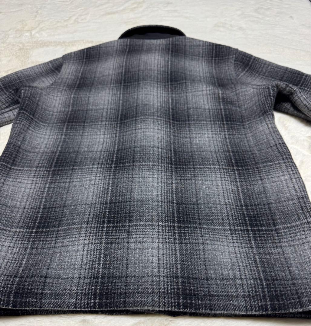 L TMT メルトン ウール チェック CPOジャケット