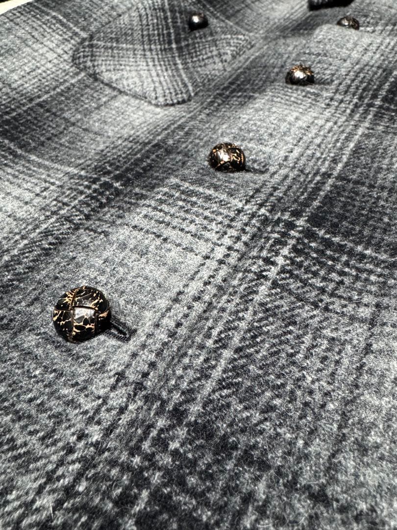 L TMT メルトン ウール チェック CPOジャケット