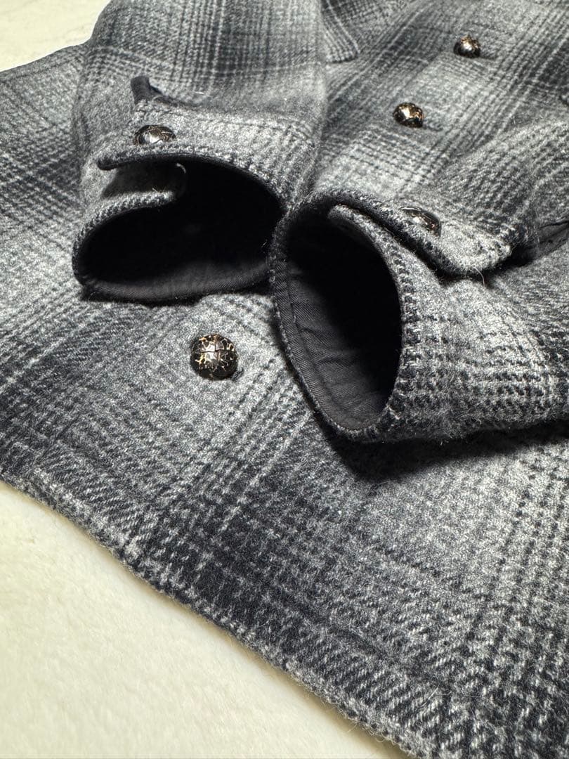 L TMT メルトン ウール チェック CPOジャケット