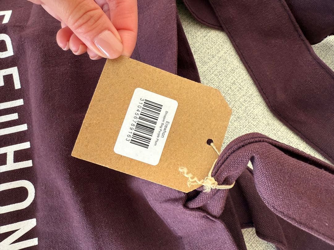 新品未使用　EREWHON ダークパープル トートバッグ