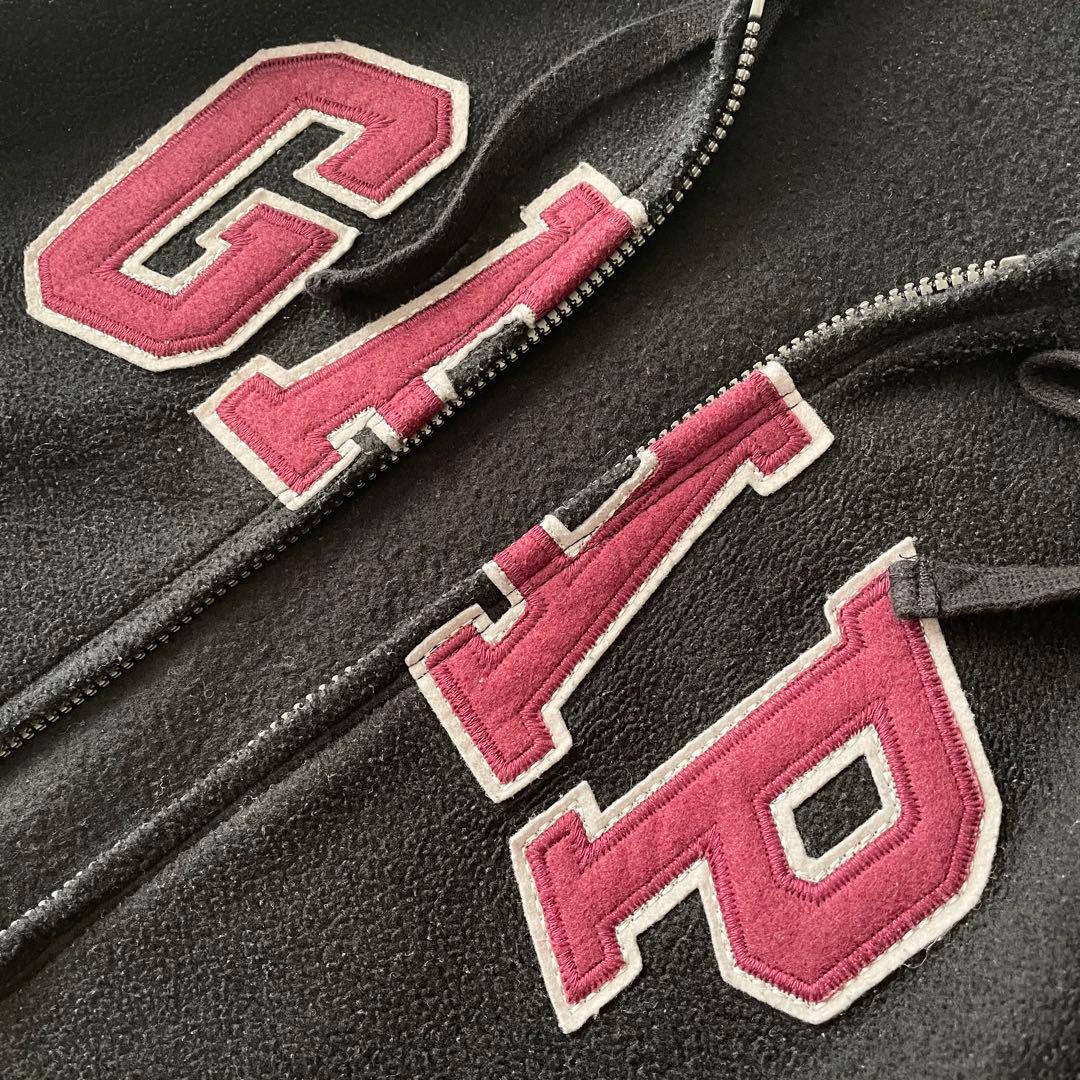 ギャップ 10s フリース ジップアップ パーカー M 黒