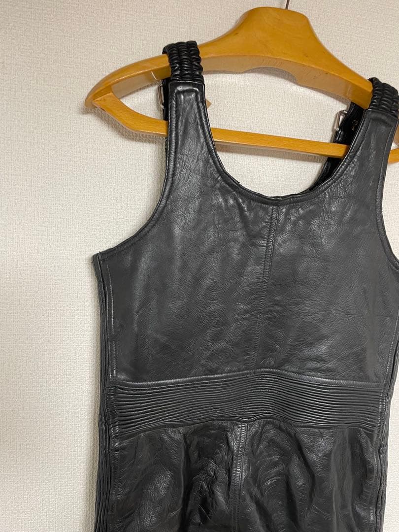 90s IMATRA ドイツ モトクロス バイカーレザーパンツ オーバーオール