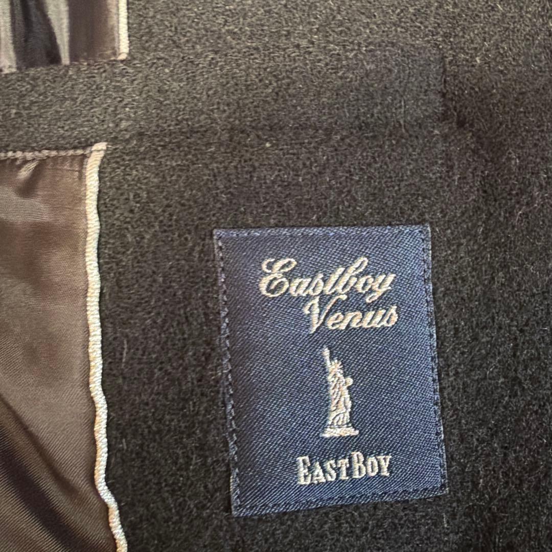 EAST BOY Venus ウール　アンゴラ混 ブラックダッフルコート