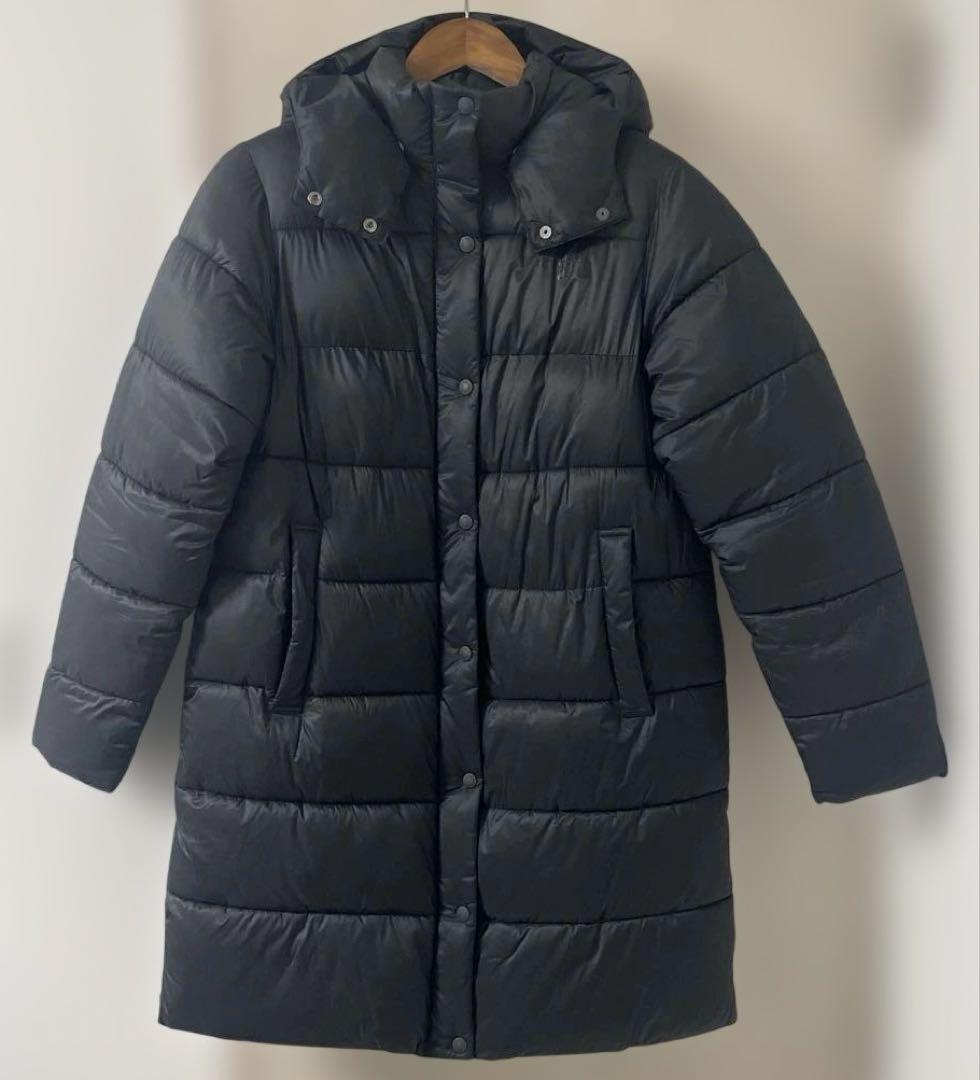 ノースフェイス　ダウンコート　フード取外可　ブラック　レディースL