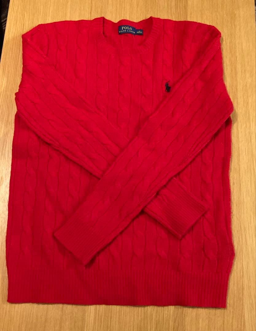 chiko様ラルフローレン ウール カシミヤ ケーブルニット クルーネック