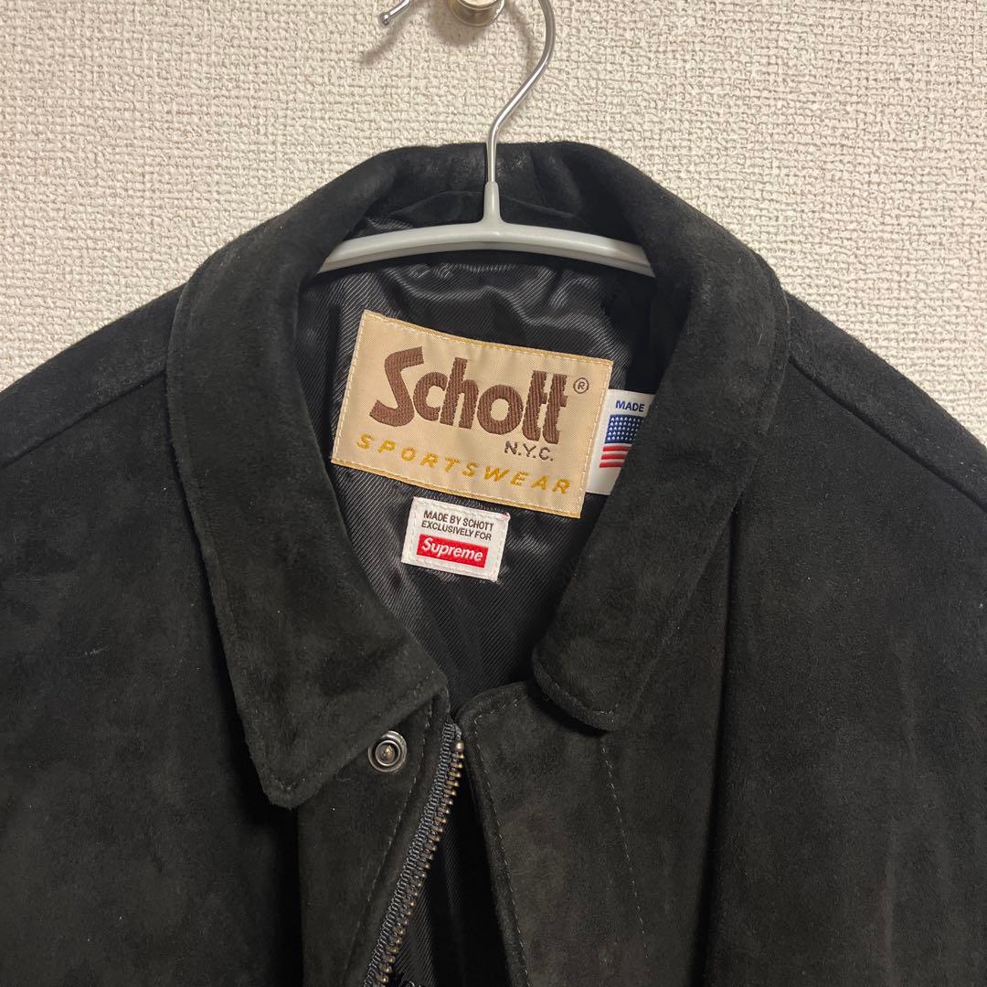 希少 18ss Supreme Schott Suede A-2 Jacket