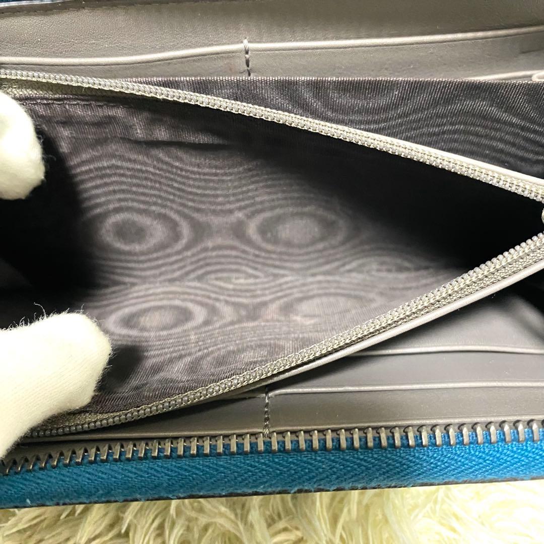 美品✨ GUCCI グッチ マイクロシマ 長財布 ラウンドジップ GG パテント