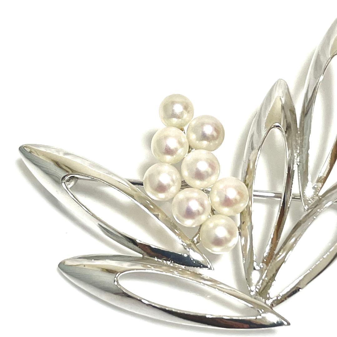 超希少✨皇室御用達 ミキモト アコヤ真珠 ベビーパール ブローチ リーフ